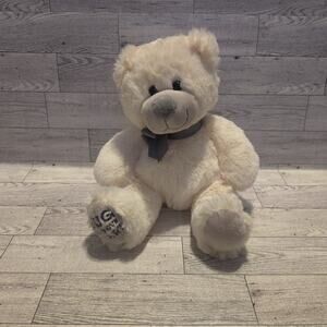 Dayspring Plush White Teddy Bear 'Hug For Your Heart' 9" #66451 Ribbon Bow‎